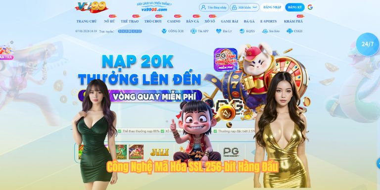 Chính Sách Bảo Mật VZ99 Công Nghệ Mã Hóa SSL 256-bit Hàng Đầu